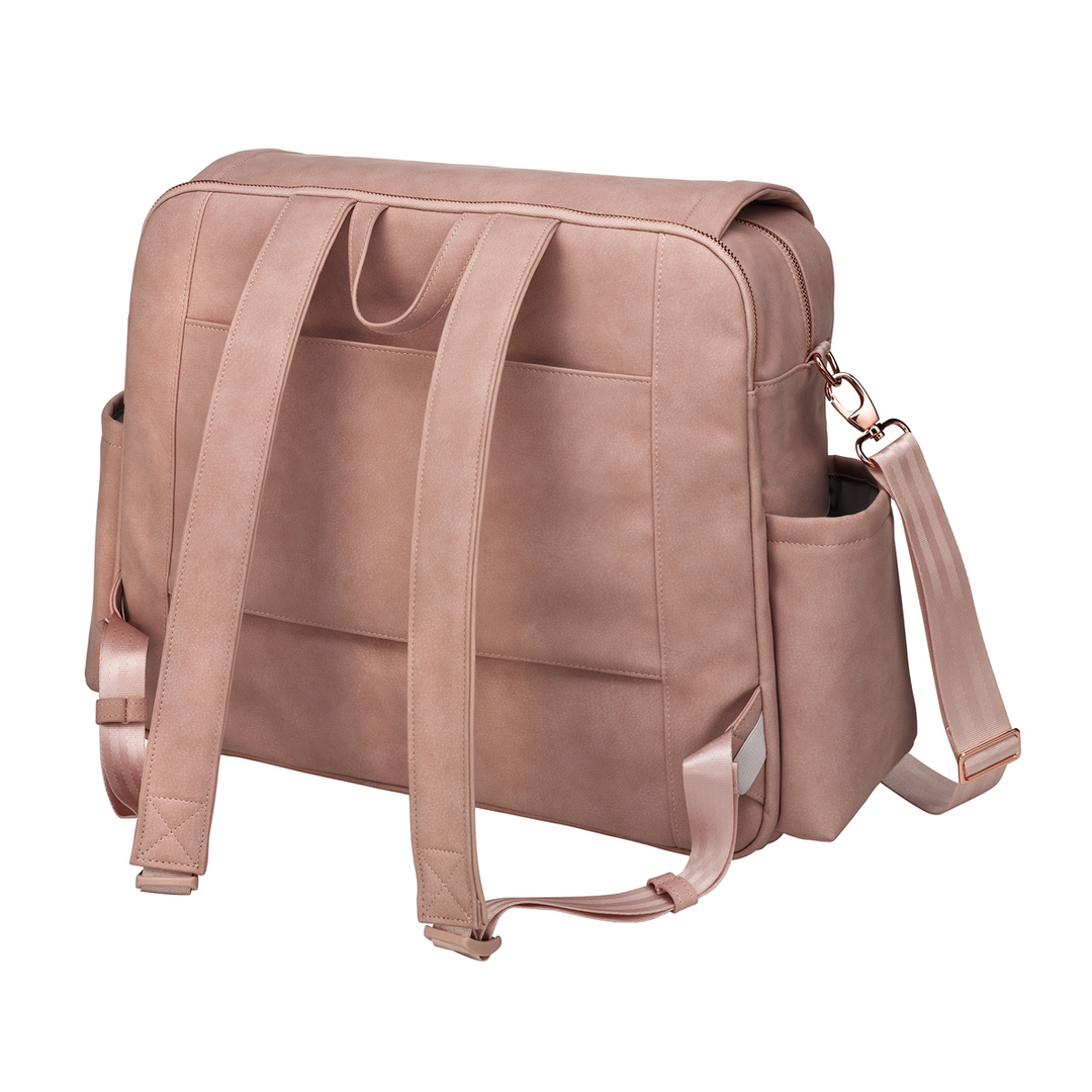 Boxy Backpack Deluxe Diaper Bag in Toffee Rose