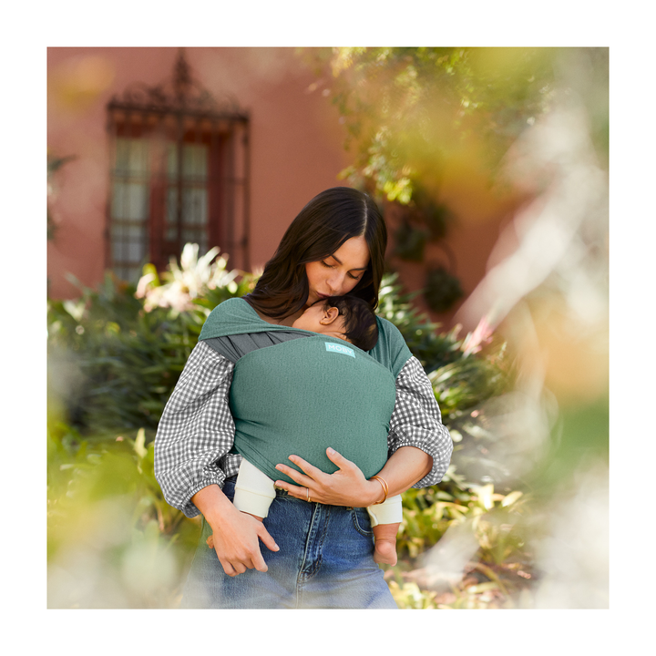 MOBY Reversible Wrap Baby Carrier in Jade/Grey
