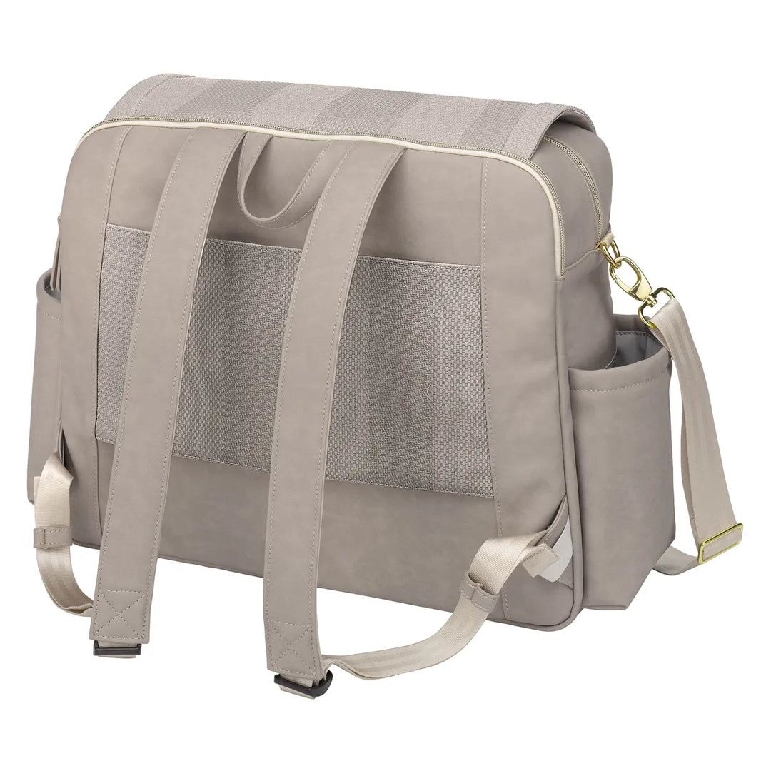 Boxy Backpack Deluxe Diaper Bag in Sand Cable Stitch