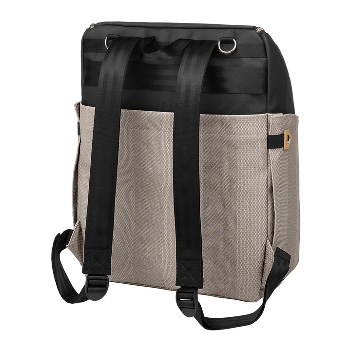 Tempo Backpack Diaper Bag in Black/Sand Cable Stitch