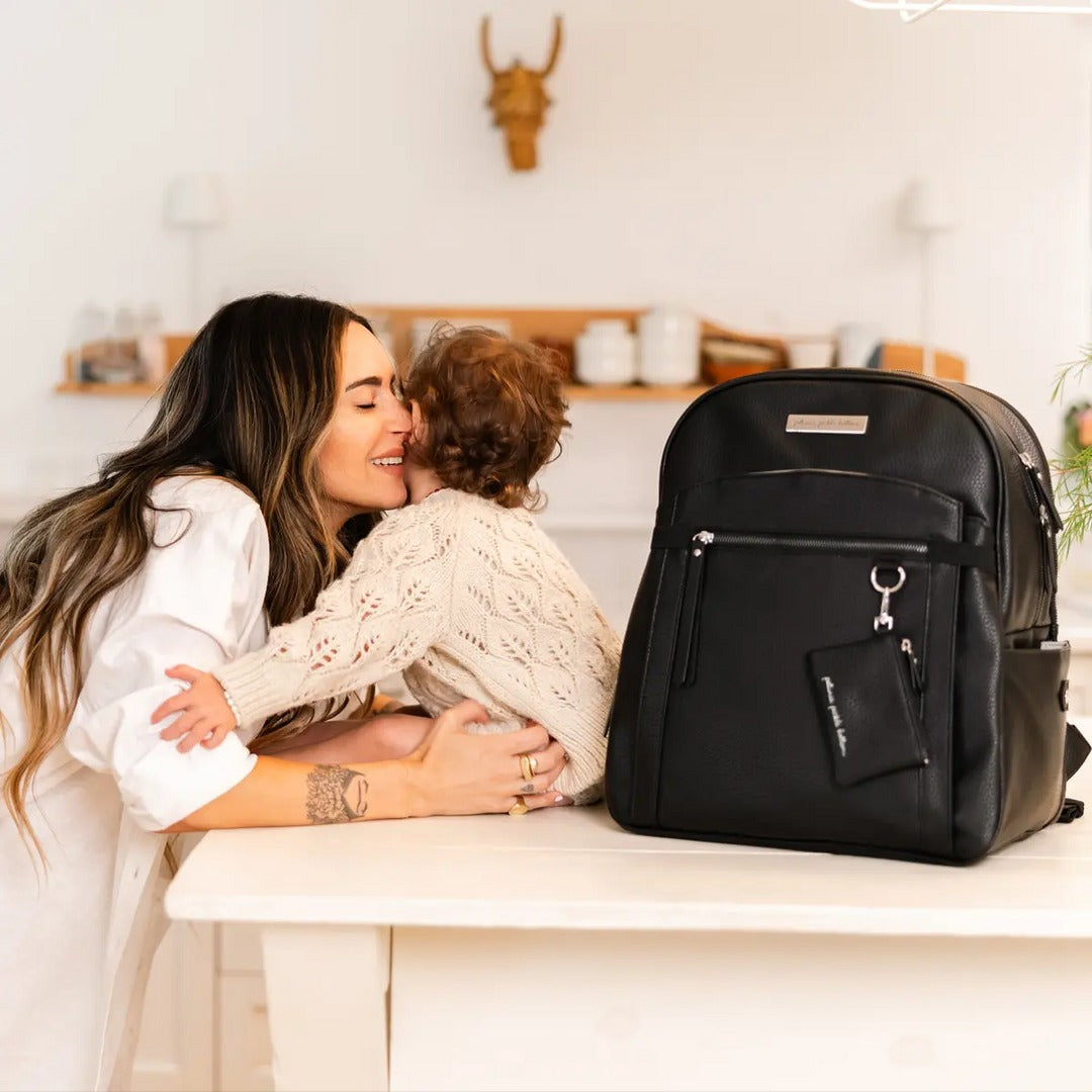 2-in-1 Provisions Breast Pump & Diaper Bag Backpack in Ebony