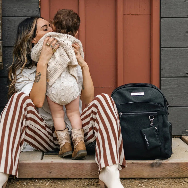 2-in-1 Provisions Breast Pump & Diaper Bag Backpack in Ebony