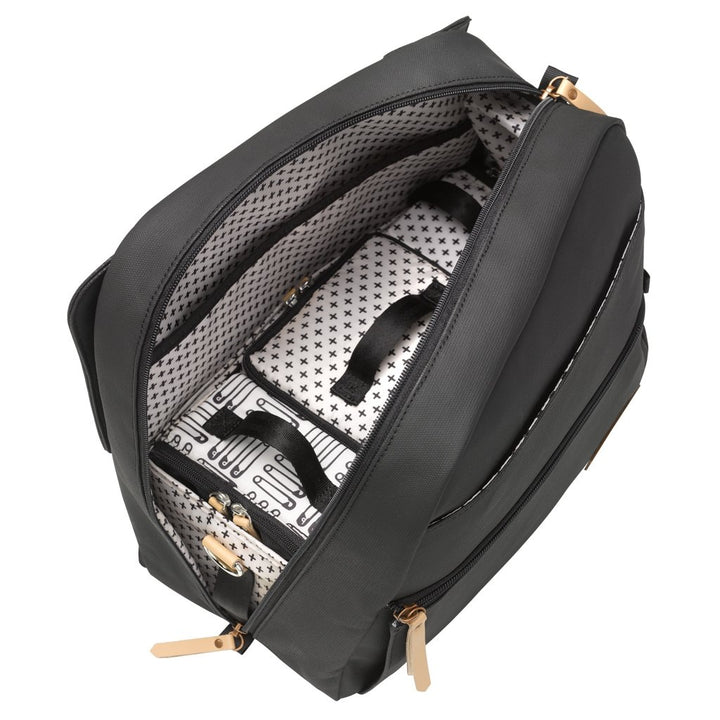 Meta Backpack in Black Matte Canvas-Diaper Bags-Petunia Pickle Bottom