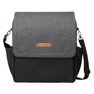 Boxy Backpack in Graphite/Black Colorblock-Diaper Bags-Petunia Pickle Bottom